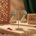 Mah-e-Falak celestial-inspired South Asian jhumka earrings in gold for Eid and bridal occasions - Ahmad K Collections