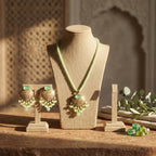 Sabz Noor - Chandbalis and Necklace Set